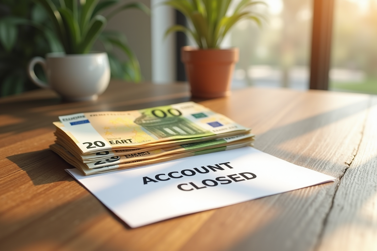 Pile de billets euros avec une lettre 