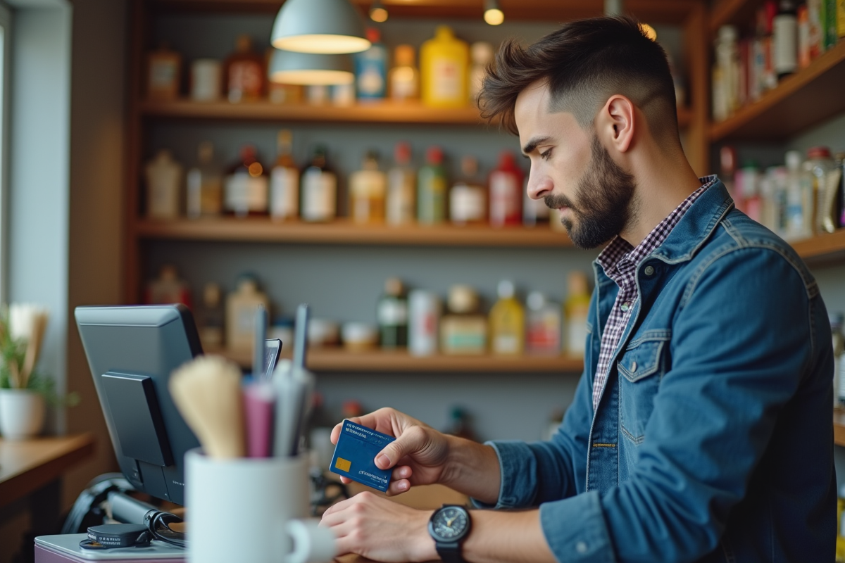 Homme récupérant un transfert d